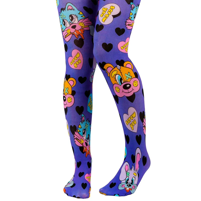 Irregular Choice Stuffed & Scruffy Tights för kvinnor - Lila