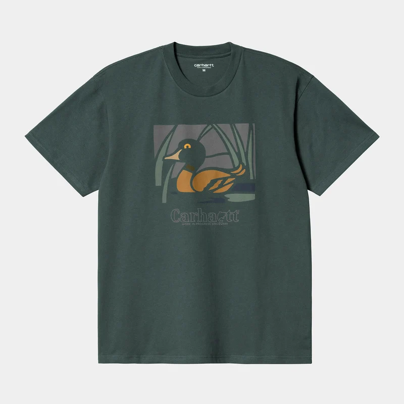 Carhartt WIP Herr Duck Pond kortärmad T-shirt - Juniper