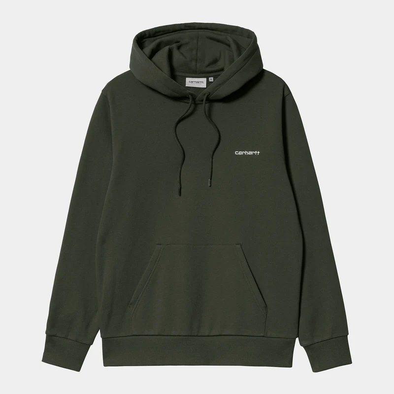Carhartt WIP Man Script Broderi Hoodie - Buxbom