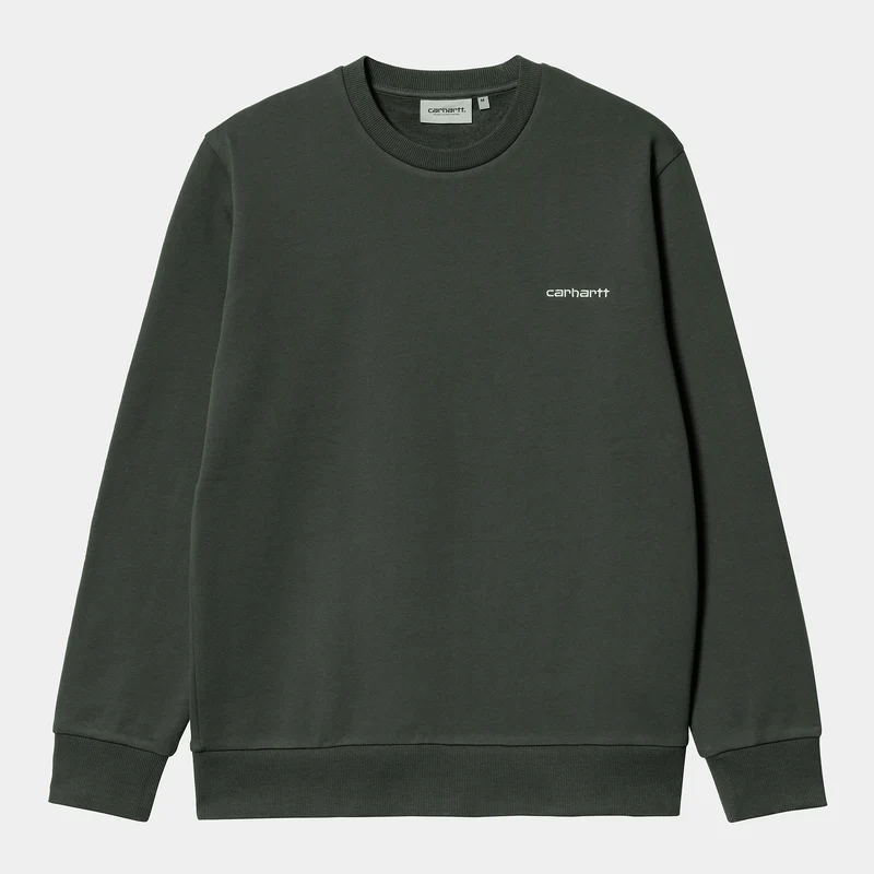 Carhartt WIP Man Script Broderi Sweat Top - Buxbom
