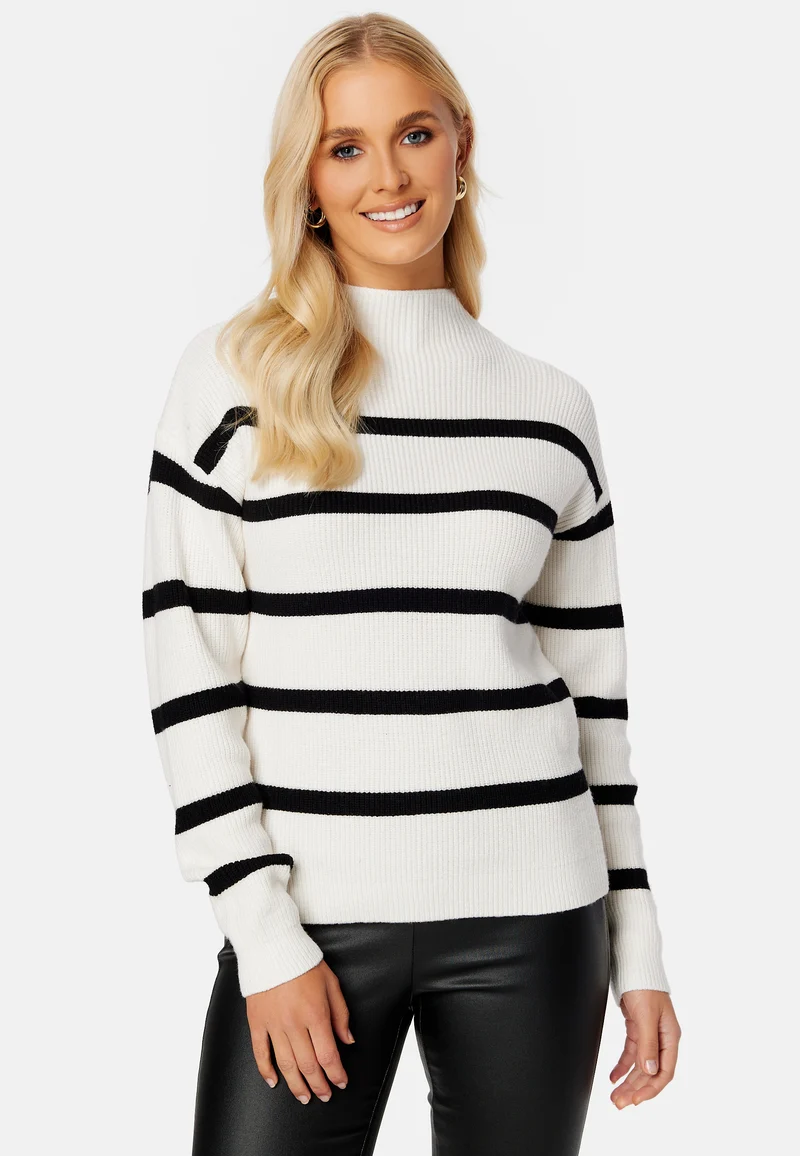 Ril Mockneck L/S Knit Rib Top