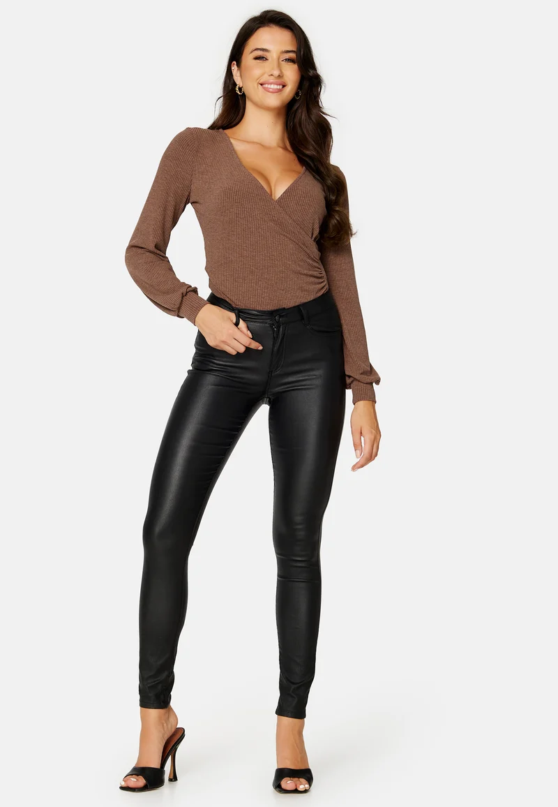 Simona rib wrap top