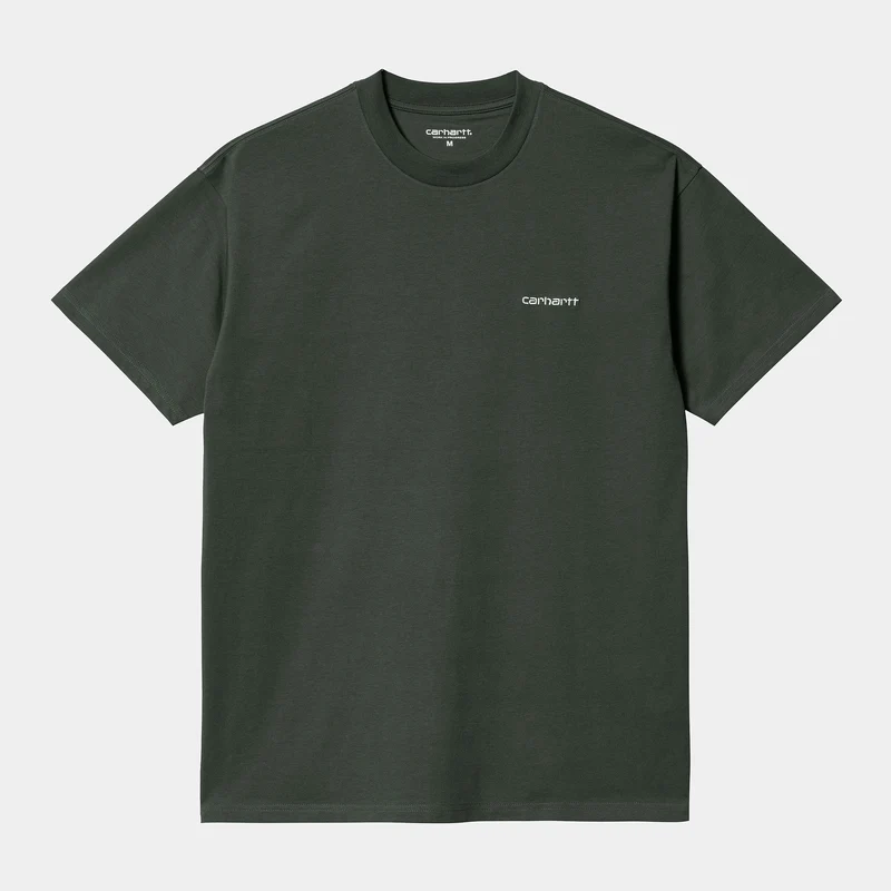 Carhartt WIP Man Script Broderi Kortärmad T-shirt - Buxbom