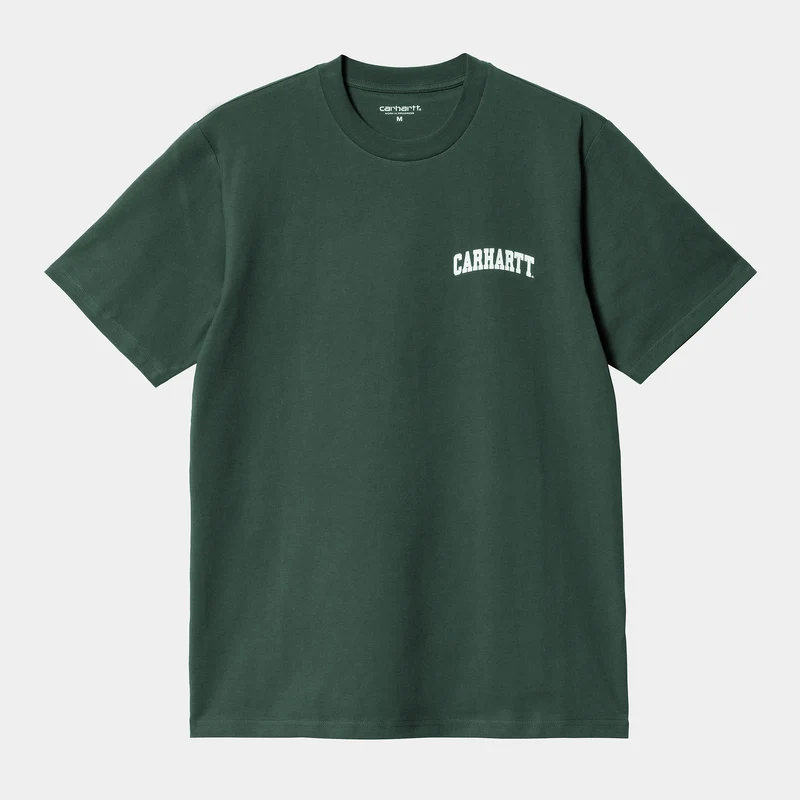 Carhartt WIP Kortärmad University Script T-shirt för herr - Juniper