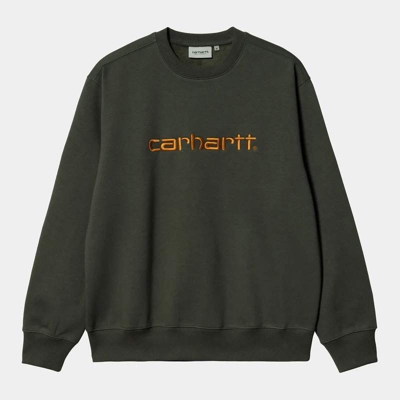Carhartt WIP Herr Carhartt WIP Sweat Top - Buxbom / Okra