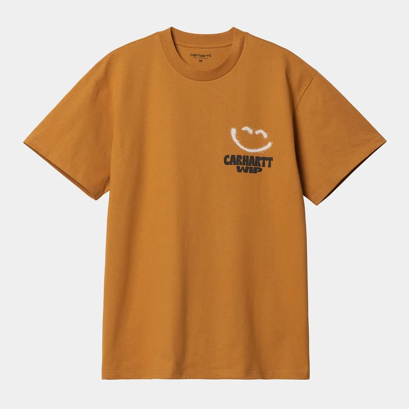 Carhartt WIP Kortärmad Happy T-shirt för män - Okra