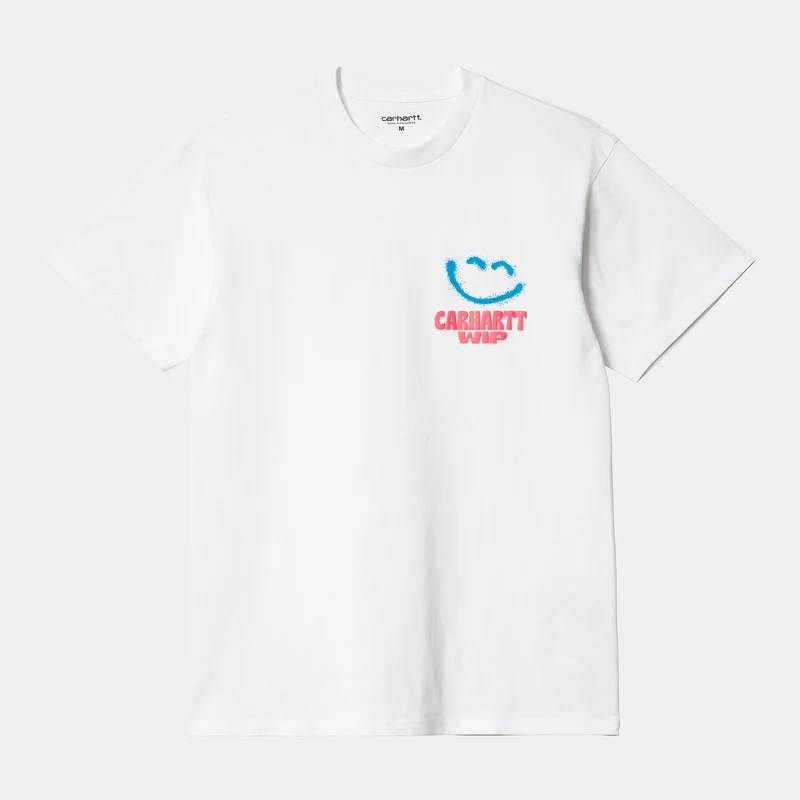 Carhartt WIP Kortärmad Happy T-shirt för män - Vit