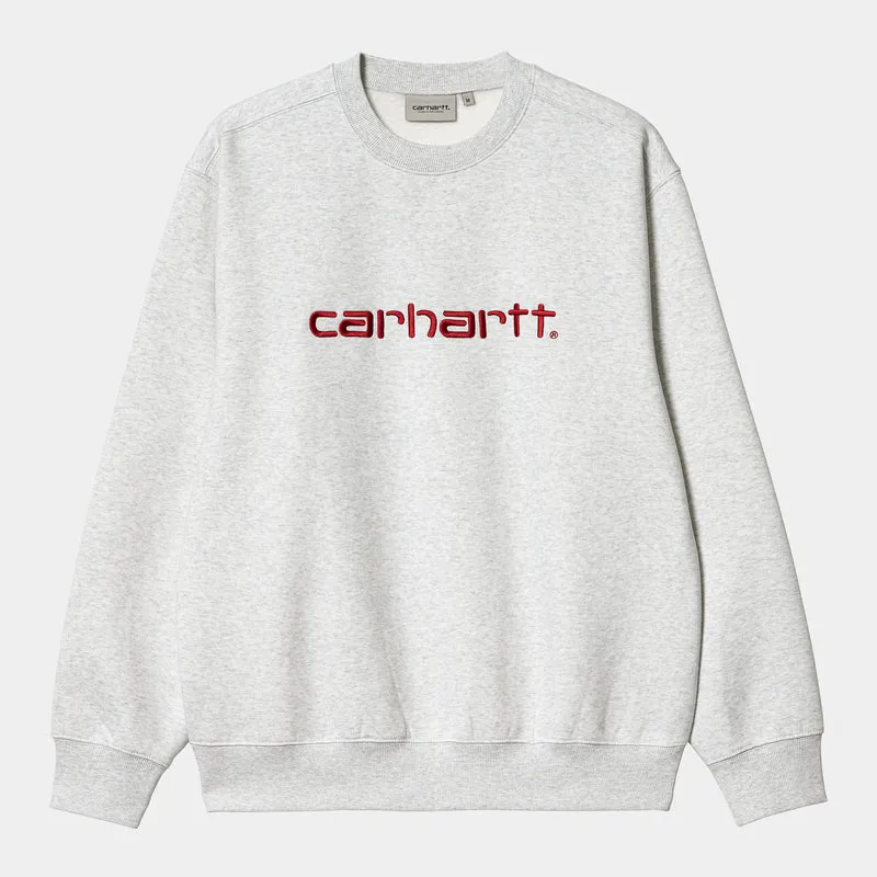 Carhartt WIP Herr Carhartt WIP Sweat Top - Ash Heather / Rocket