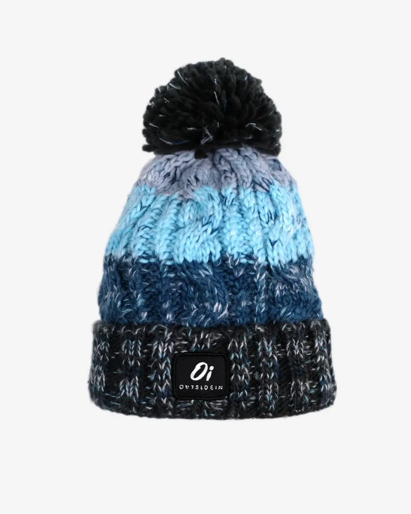 Outside In Unisex Vinter Pom Pom Hat - Ocean Storm