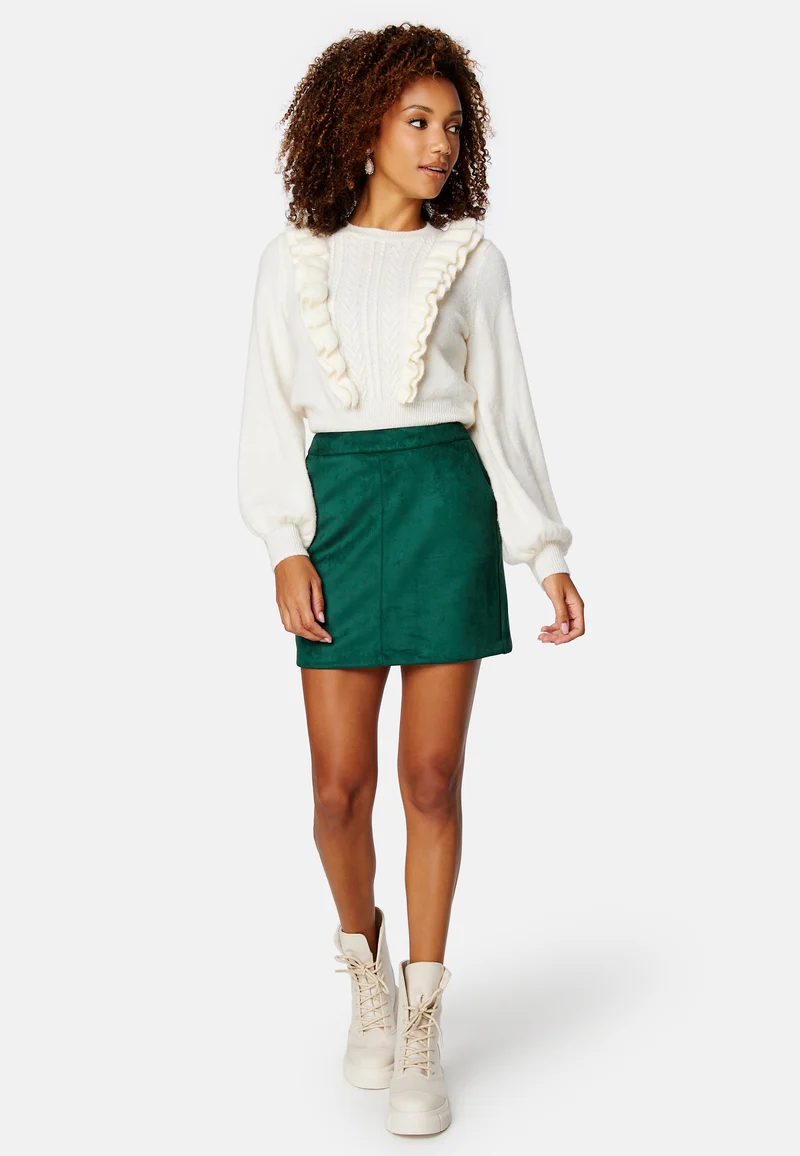 Donna Dina Faux Suede Short Skirt