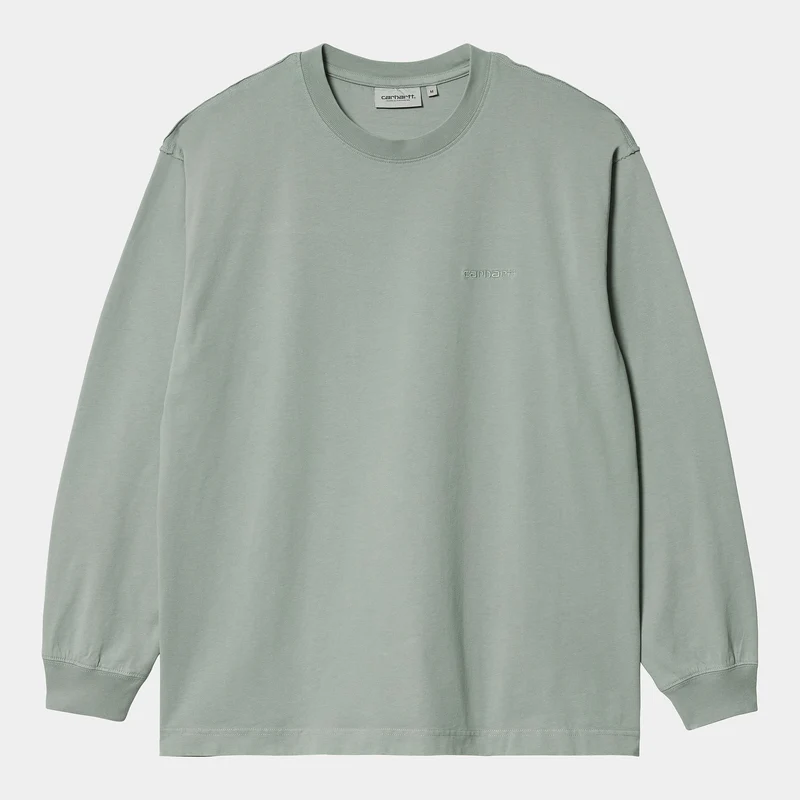 Carhartt WIP Långärmad Marfa T-shirt för män - Misty Sage Moon Wash