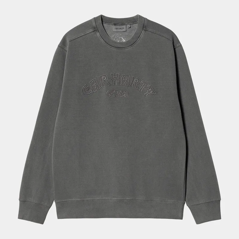 Carhartt WIP Mens Verse Script Sweat Top - Vulcan Dyed