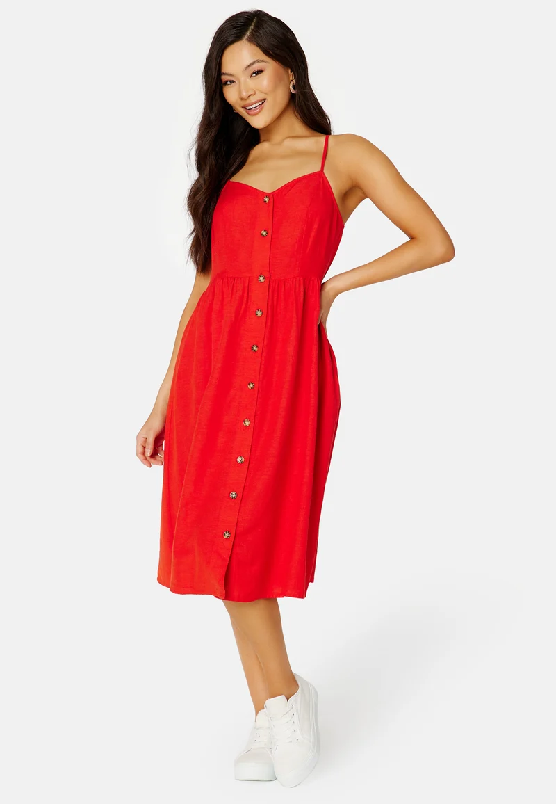 Prisilla S/L Strap Knee Dress