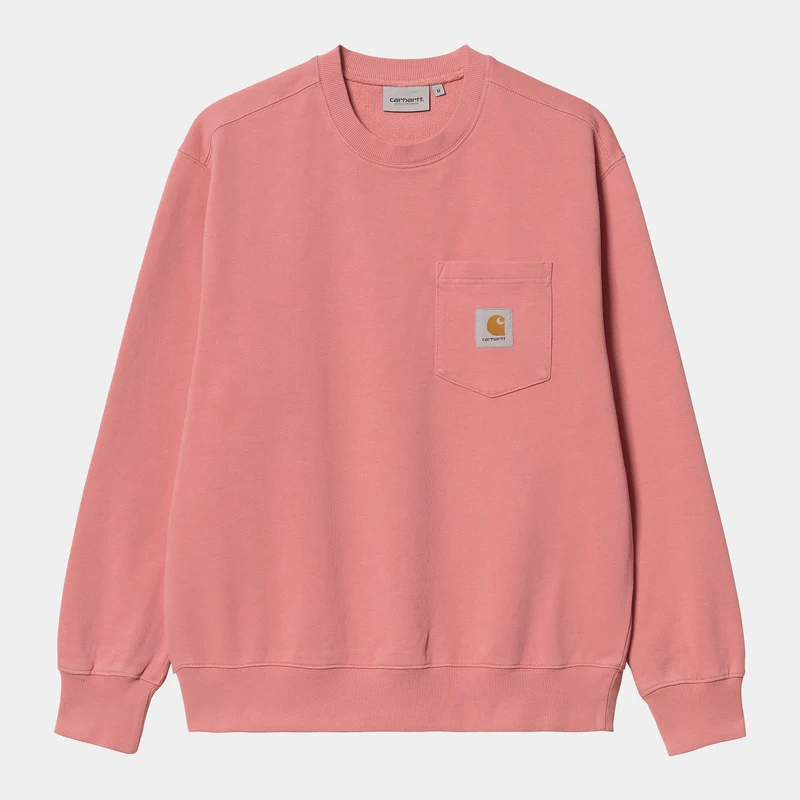 Carhartt WIP Herr Pocket Sweat Top - Rothko Pink