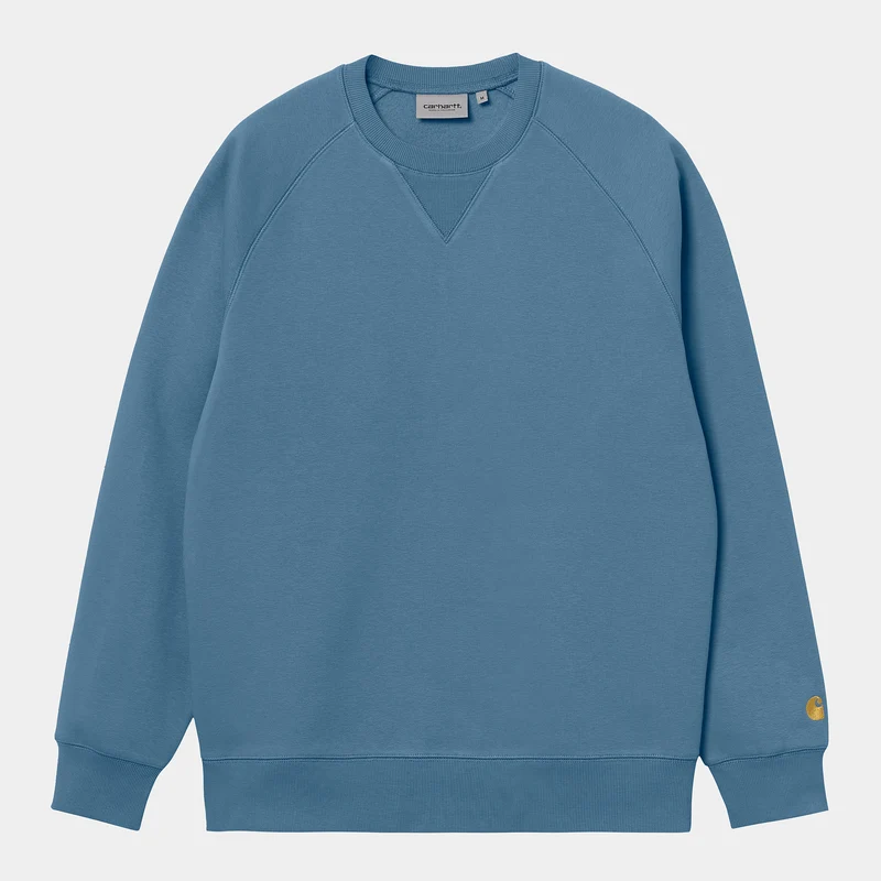 Carhartt WIP Chase Sweat Top för män - Icy Water / Gold