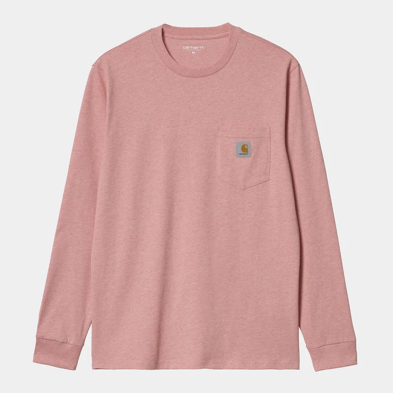 Carhartt WIP Långärmad fick-T-shirt för män - Rothko Pink