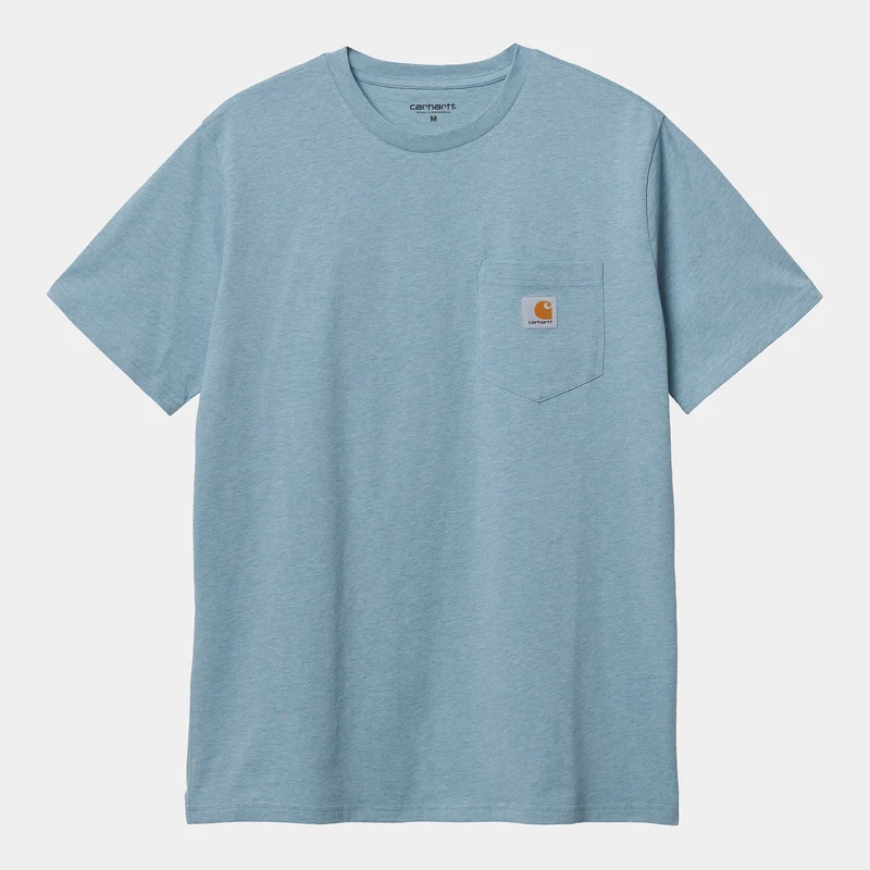 Carhartt WIP Kortärmad fick-t-shirt för män - Frostad blå ljung