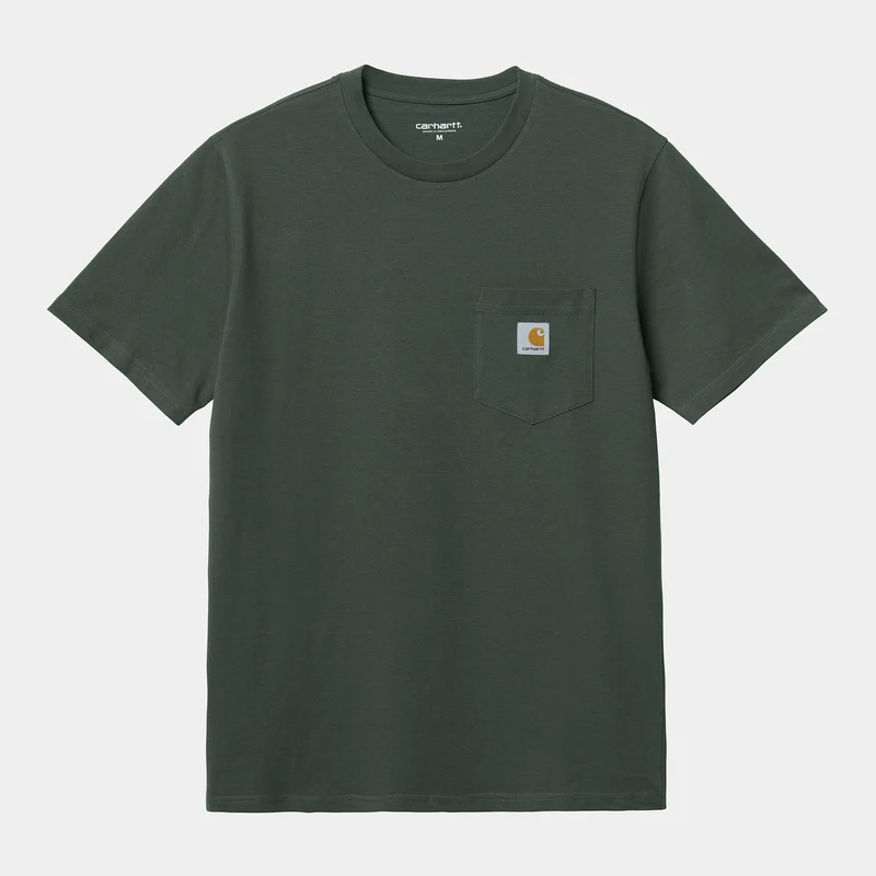 Carhartt WIP Kortärmad Pocket T-shirt för män - Hemlock Green