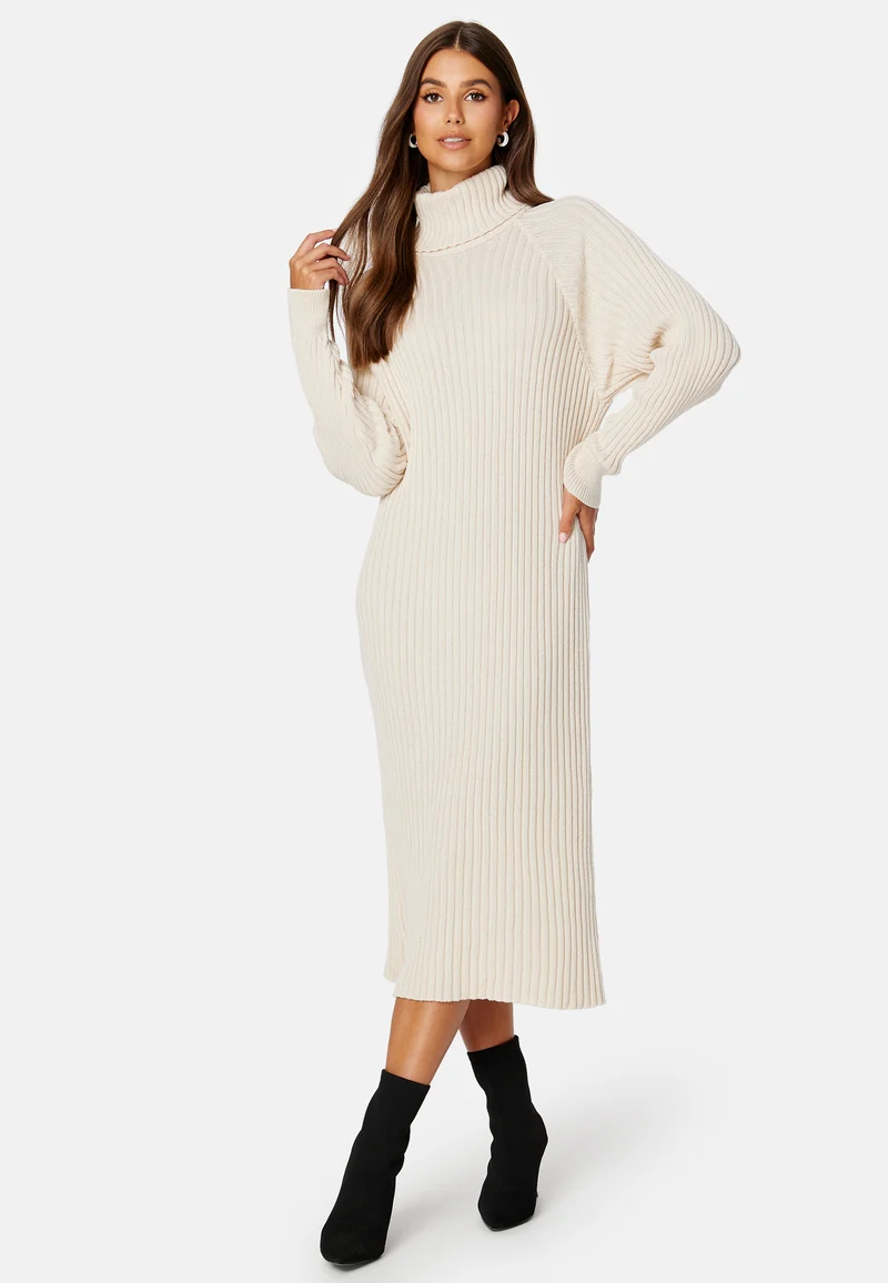 Mavi Knit Midi Rollneck Dress