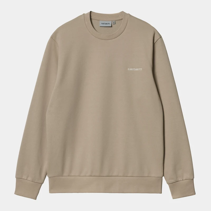 Carhartt WIP Man Script Broderitröja - Vägg / Vax
