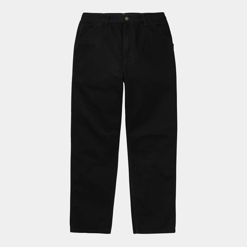 Carhartt WIP Herr Single Knee Byxa - Svart Sköljd