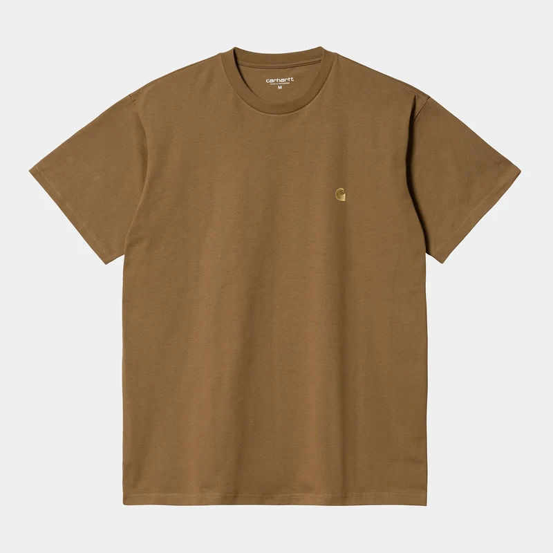 Carhartt WIP Chase kortärmad t-shirt för män - Hamilton Brown