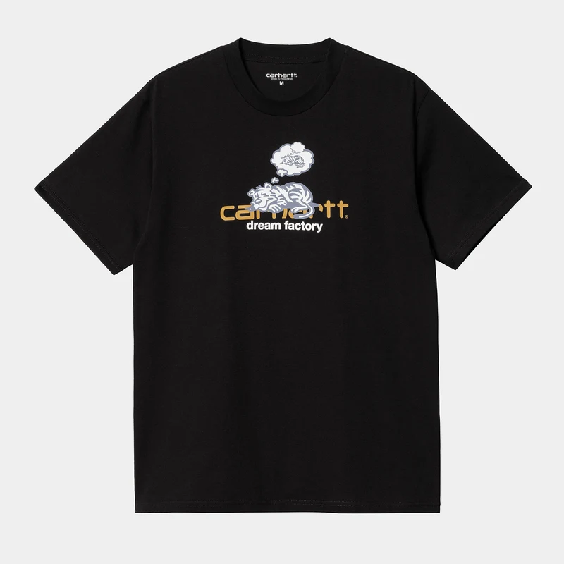Carhartt WIP Mens Dream Factory T-shirt i ekologisk bomull - Svart