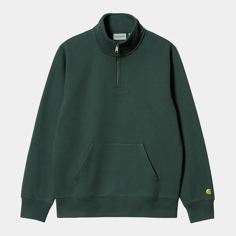 Carhartt WIP Chase Neck Zip Sweatshirt för män - Juniper