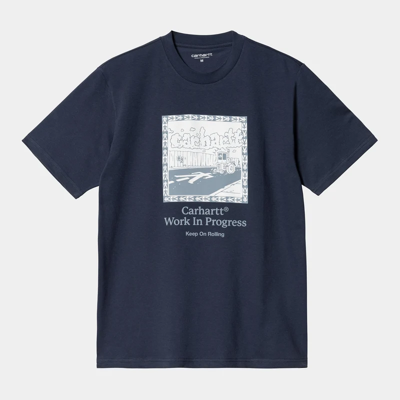 Carhartt WIP Steamroller kortärmad t-shirt i ekologisk bomull för män - Enzian