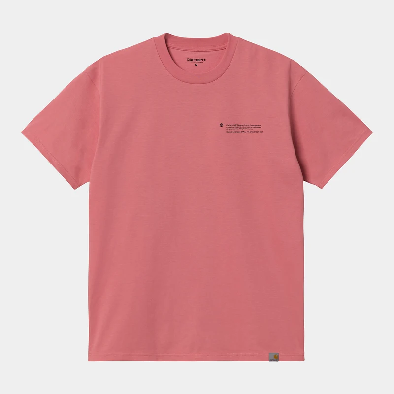 Carhartt WIP Kortärmad Structures T-shirt för män - Rosa / Svart
