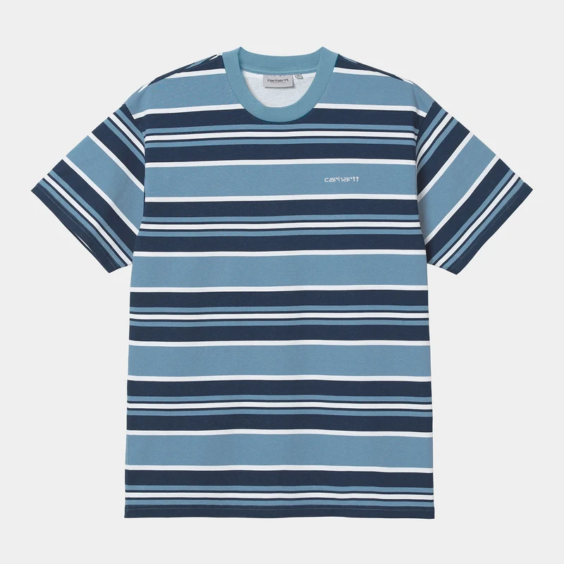 Carhartt WIP Kortärmad Corfield T-shirt i ekologisk bomull för män - Icy Water