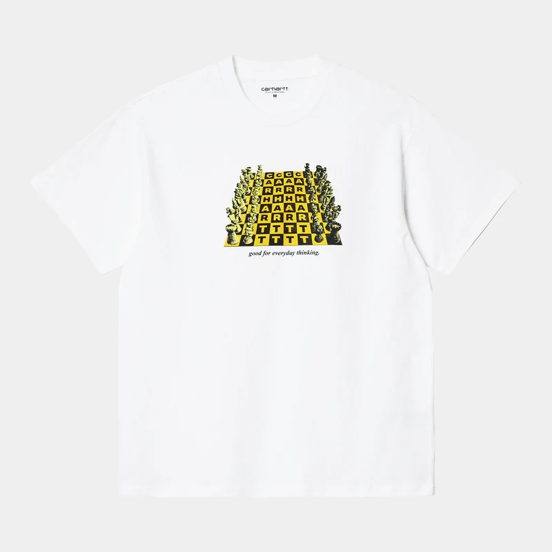 Carhartt WIP Kortärmad schackbräde T-shirt för män - Vit