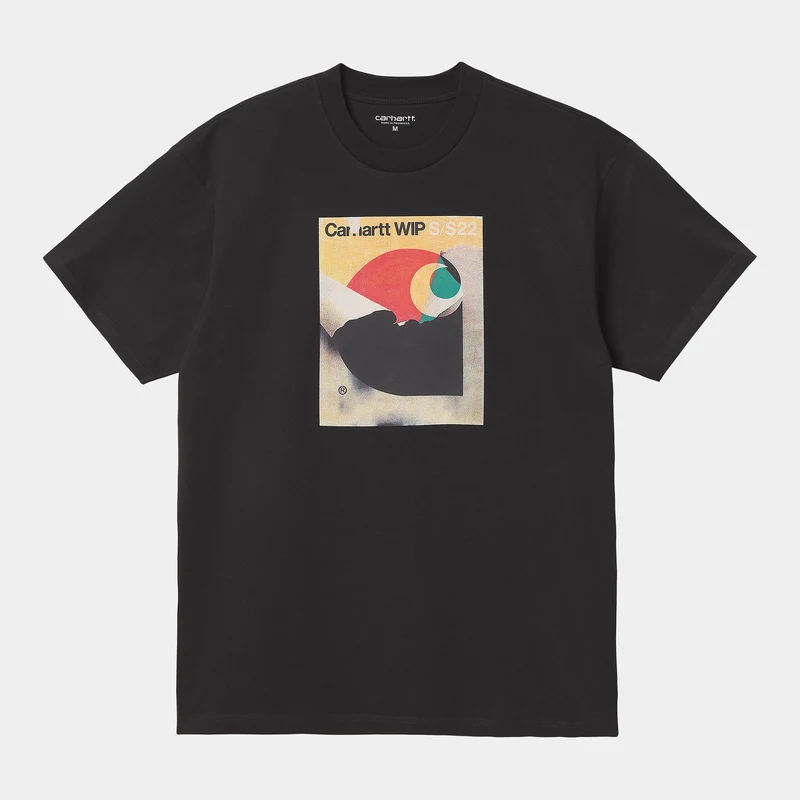 Carhartt WIP Kortärmad herr T-shirt i ekologisk bomull - svart