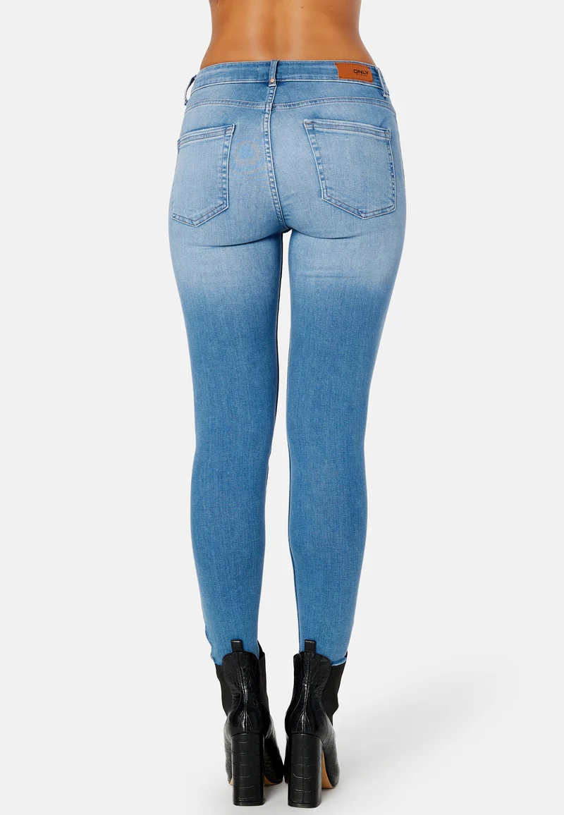 Blush Mid Ankle Zip Denim
