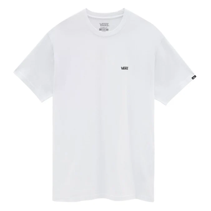 VANS Klassisk herr T-shirt med logotyp för vänster bröst - vit