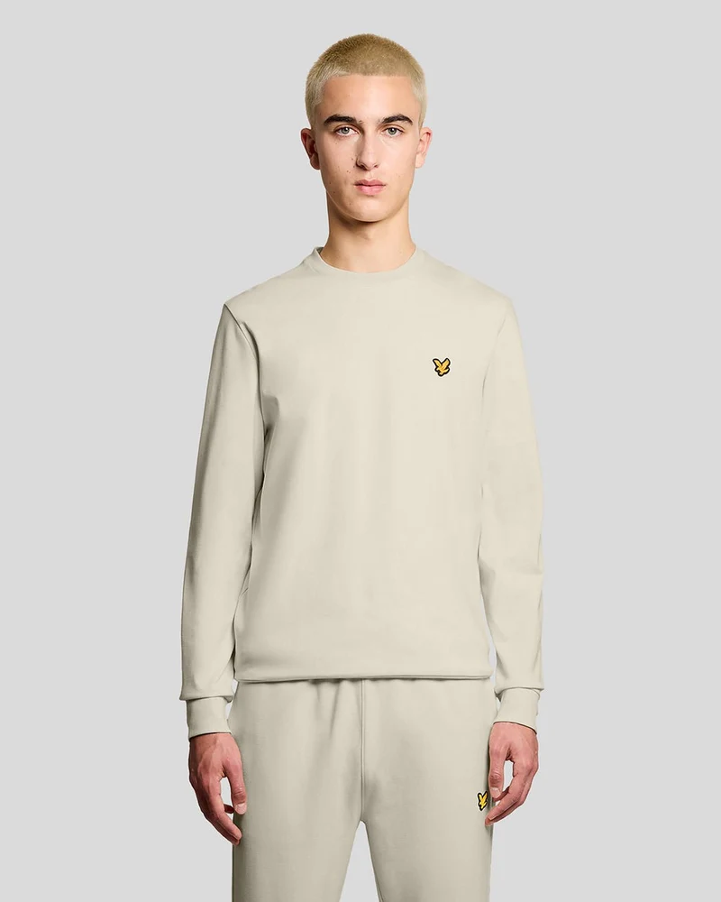 Lyle & Scott Lättvikts sporttröja för män | Vit kappa Grå