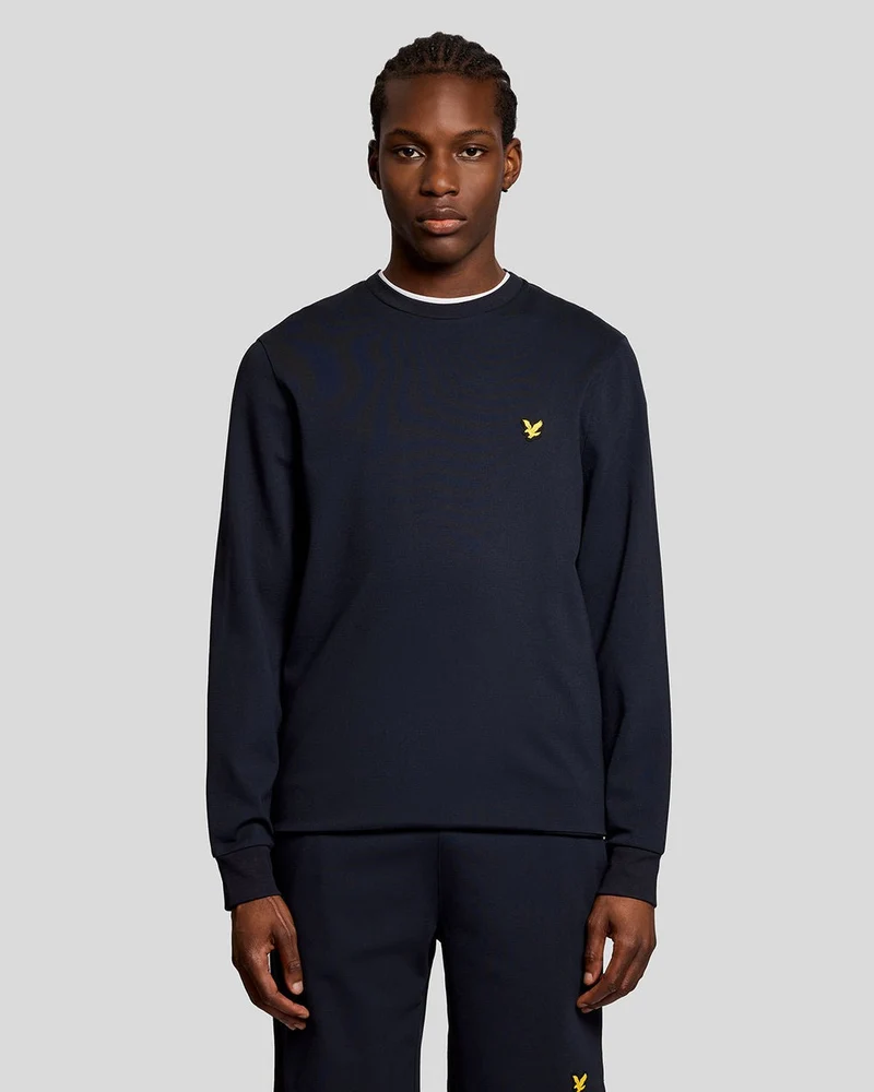 Lyle & Scott Lättvikts sporttröja för män | Mörkblå