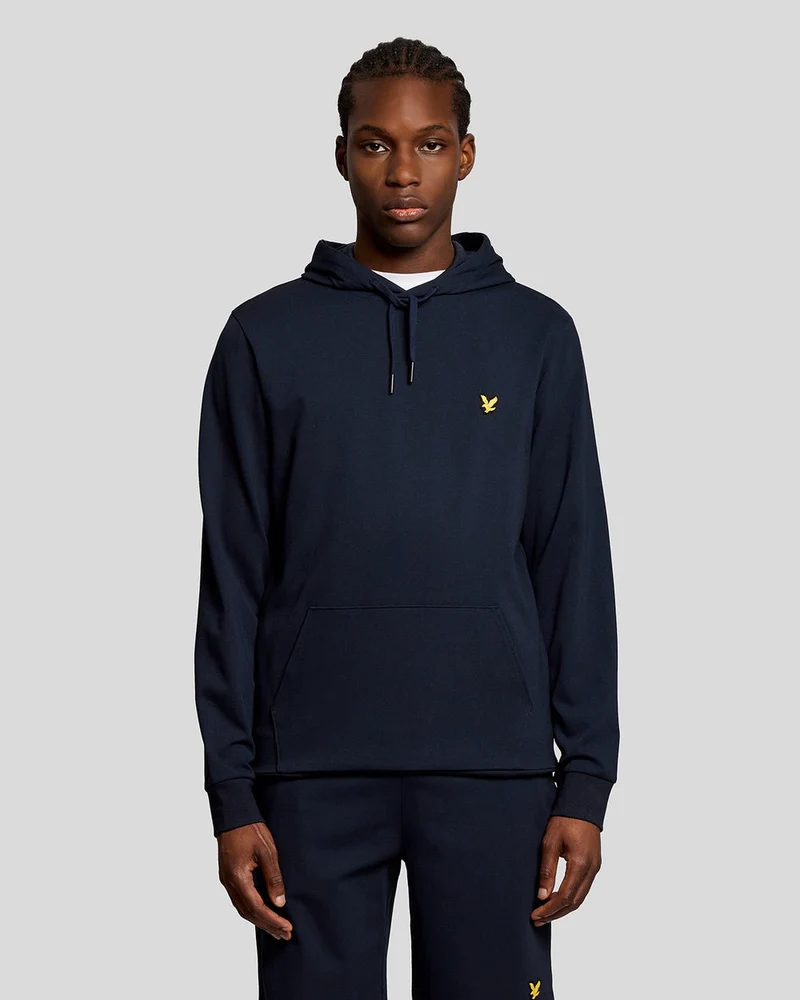Lyle & Scott Lättvikts sporthuvtröja för män | Mörkblå