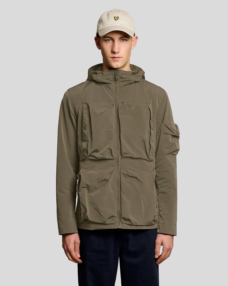 Lyle & Scott Lätt vindjacka för män | Khaki Ask