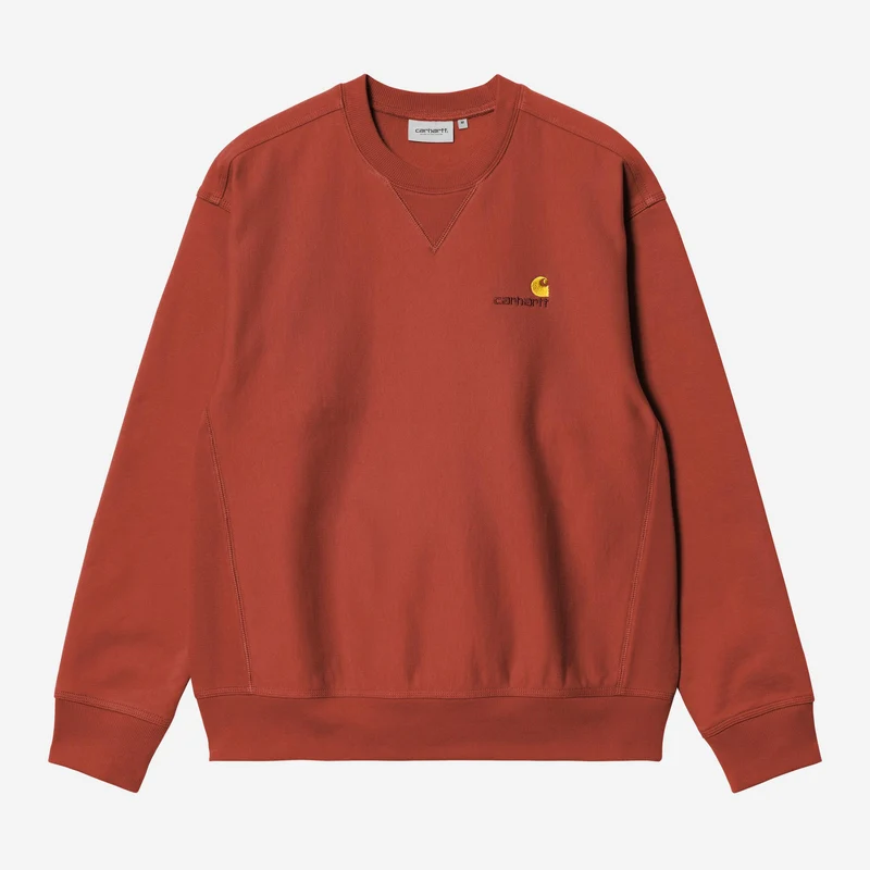 Carhartt WIP Herr American Script Träningstopp | Oxidröd