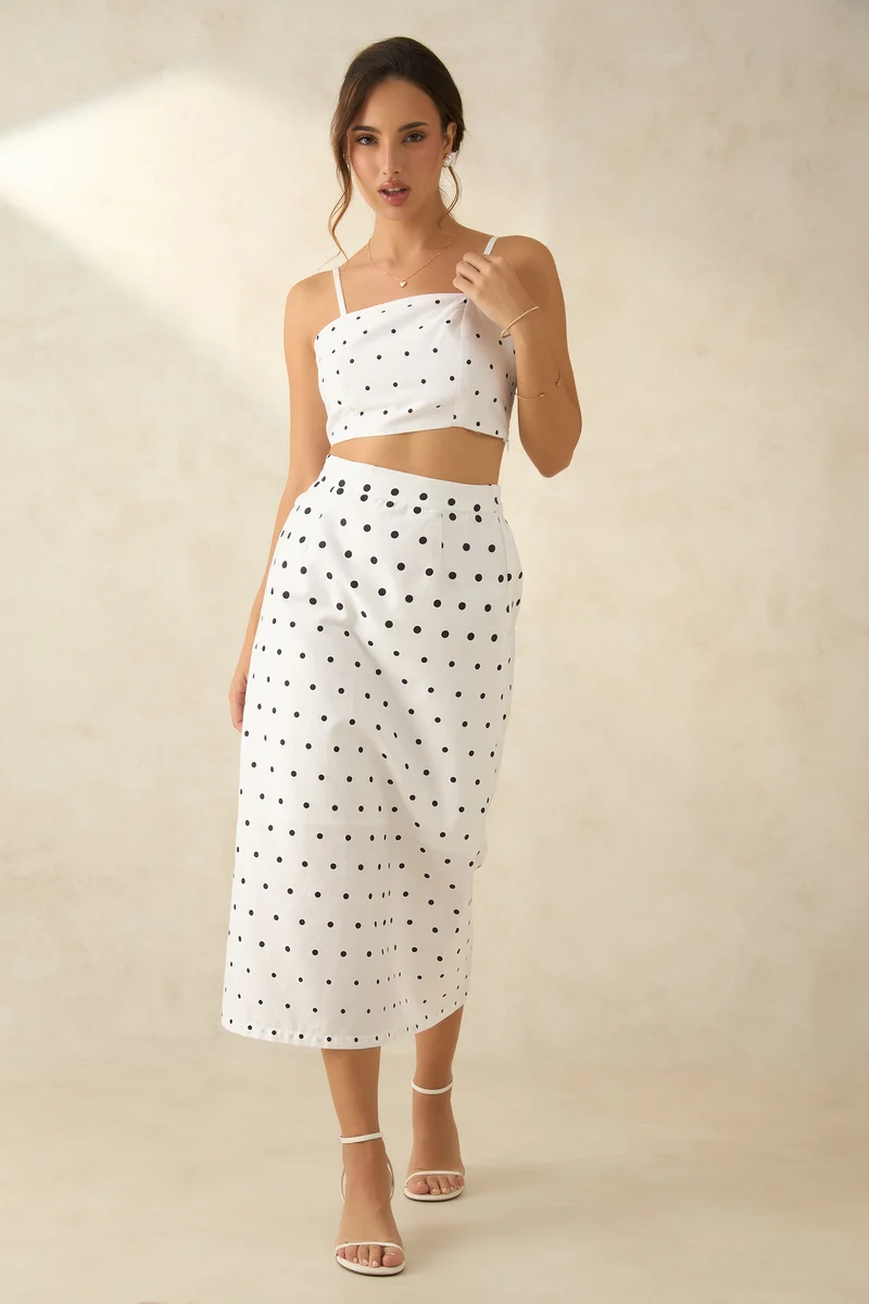 Hernes|100% Cotton Polka Co-Ord Set