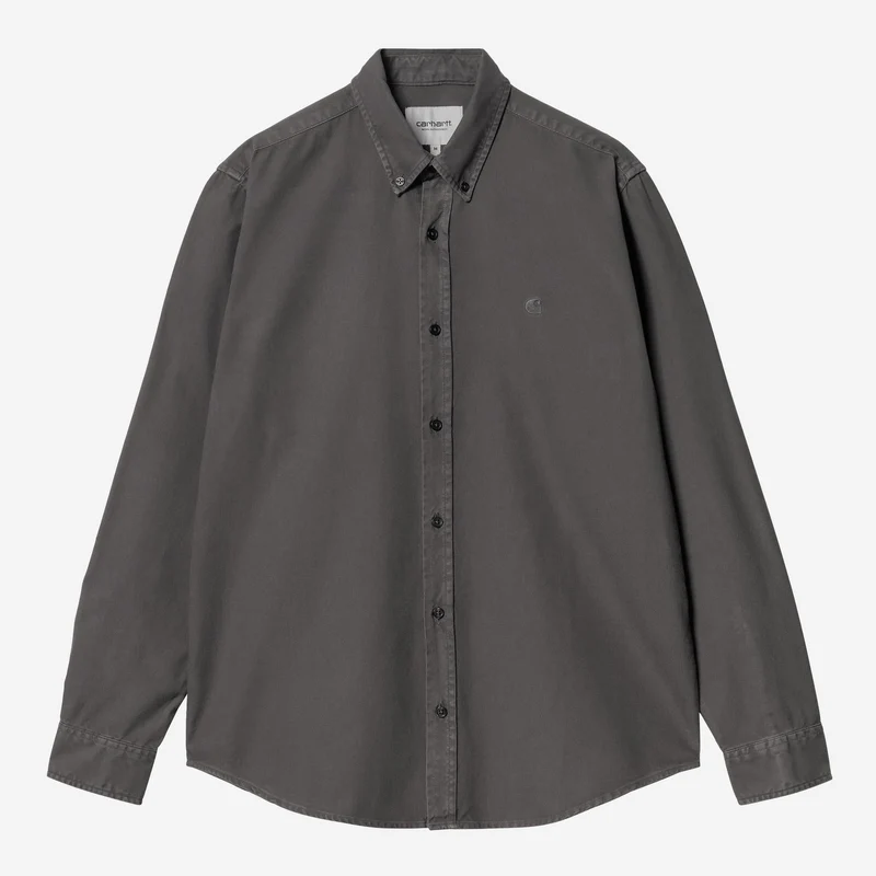 Carhartt WIP Herr Bolton-skjorta | Grafitgrå