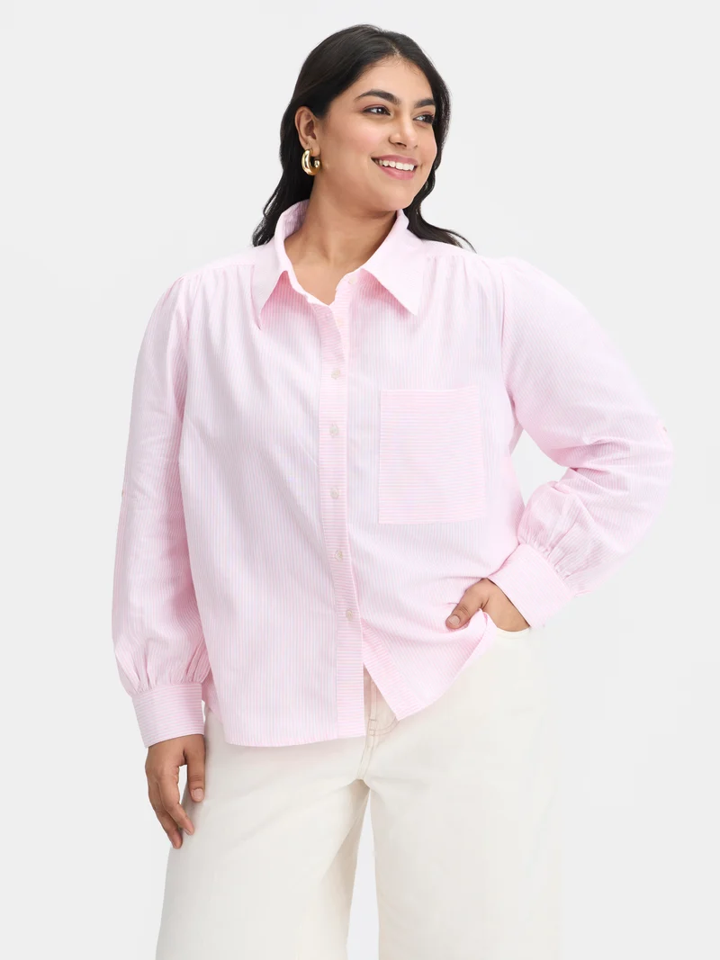 Khloe|100% Cotton Patch Pocket Shirt