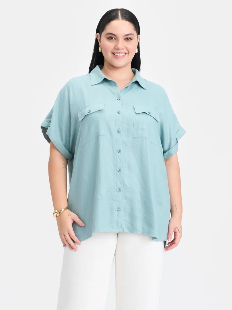 Kaizen|Linen Oversize Shirt
