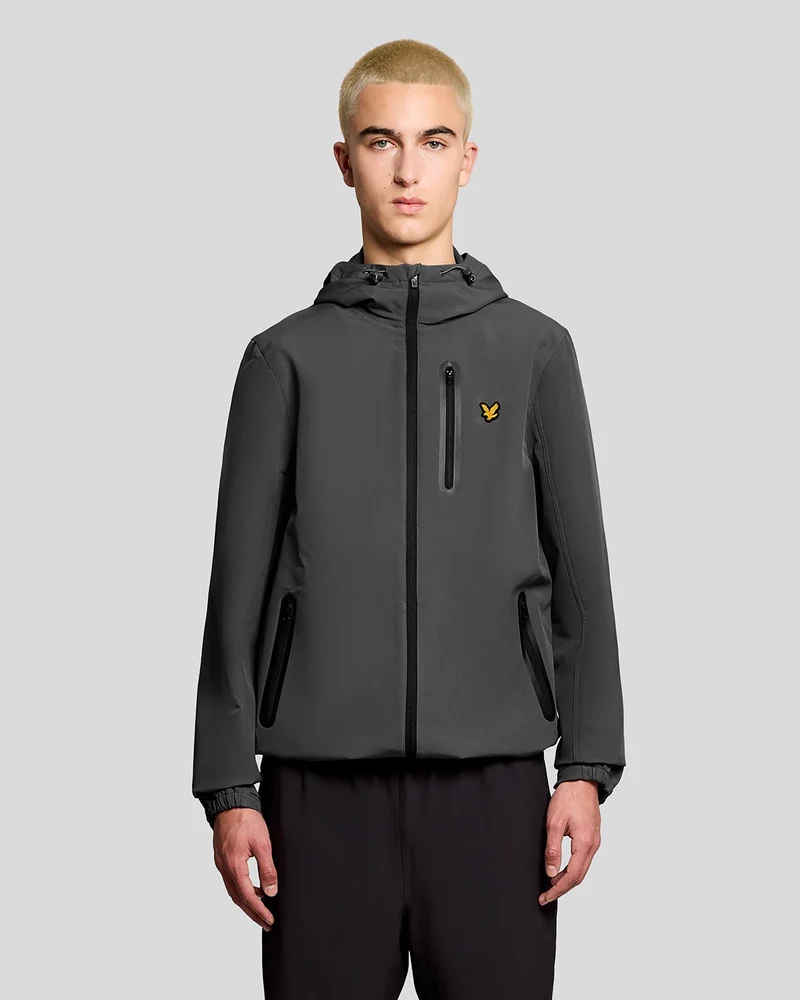 Lyle & Scott Vattentålig sportjacka med huva för män | Turbulens