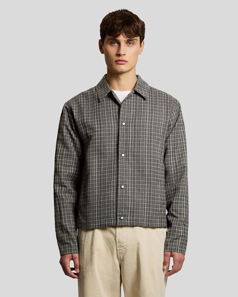Lyle & Scott Lätt rutig överskjorta för män | Lack