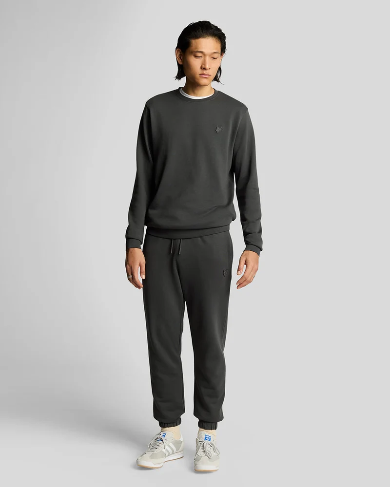 Lyle & Scott Herr Superfine Bomull Slim Joggingbyxor | Gunmetal