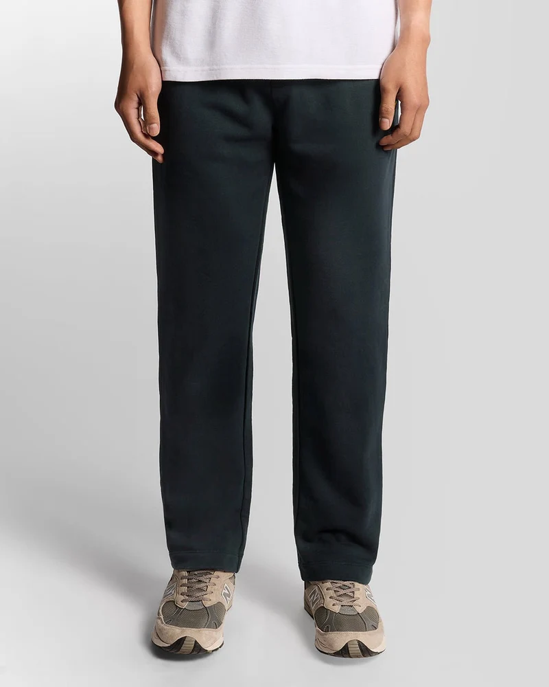 Lyle & Scott Raka joggingbyxor i bomull för män | Mörkblå