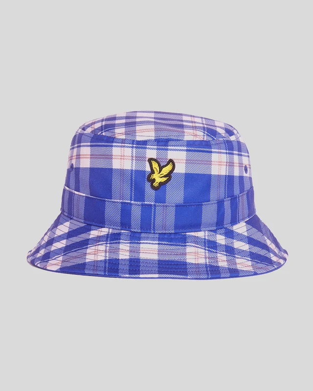 Lyle & Scott Tartan Bucket Hat | Nu Blå