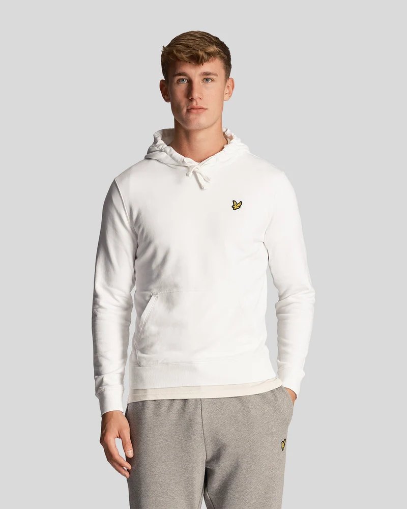 Lyle & Scott Herr Loopback Bomullshuvtröja | Vit